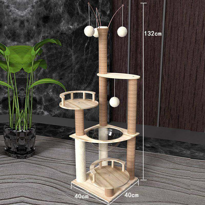 猫爬架大型猫窝四季通用猫树一体实木太空舱猫抓板猫别墅猫玩具厂,淘宝优惠券,粉丝福利购,淘宝优惠卷