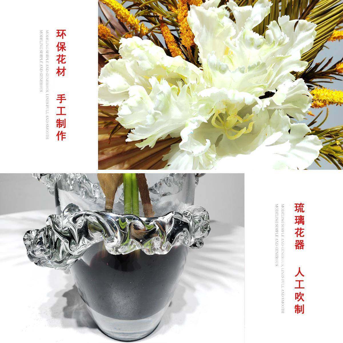 现代轻奢干花花瓶套装摆件客厅餐桌仿真花样板房间玄关电视柜摆设,淘宝优惠券,粉丝福利购,淘宝优惠卷