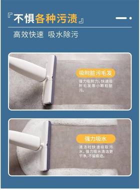 炮弹海绵拖把免手洗新款干湿胶棉拖布家用一拖净对折式挤水海棉头