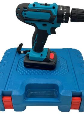 工厂21v锂电钻多功能打孔带冲击双速手电钻电动工具套装