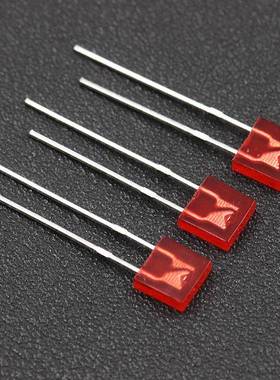 LED发光二极管2X5X5mm方形带色短脚红发红黄发黄绿发普绿LED灯珠