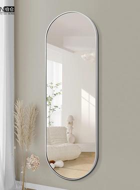 6R椭圆带框全身镜子贴墙家用玄关穿衣镜试衣镜壁挂装饰镜法