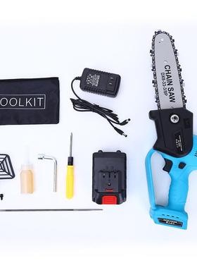 家用小型手持户外伐木锯锂电树木果园修枝电动锯