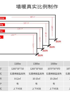 碳晶石取暖器电暖气片碳晶发热板远红外发热板挂壁墙暖石墨烯墙暖
