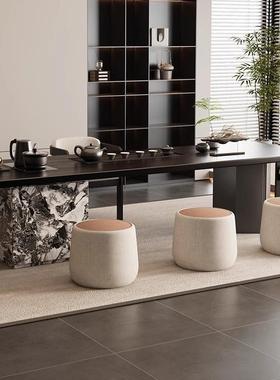 多功能实木岛台茶台茶桌椅组合一桌五椅办公室轻奢2025新款高级感