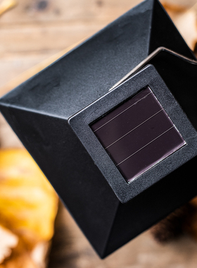 JK慕空间 复古简黑色户外太阳能灯蓄电池风灯 阳台花园装饰庭院灯