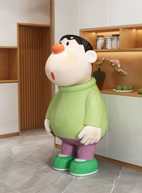 胖虎玻璃钢大摆件网红打卡景点布置雕塑户外门口商场开业美陈装饰