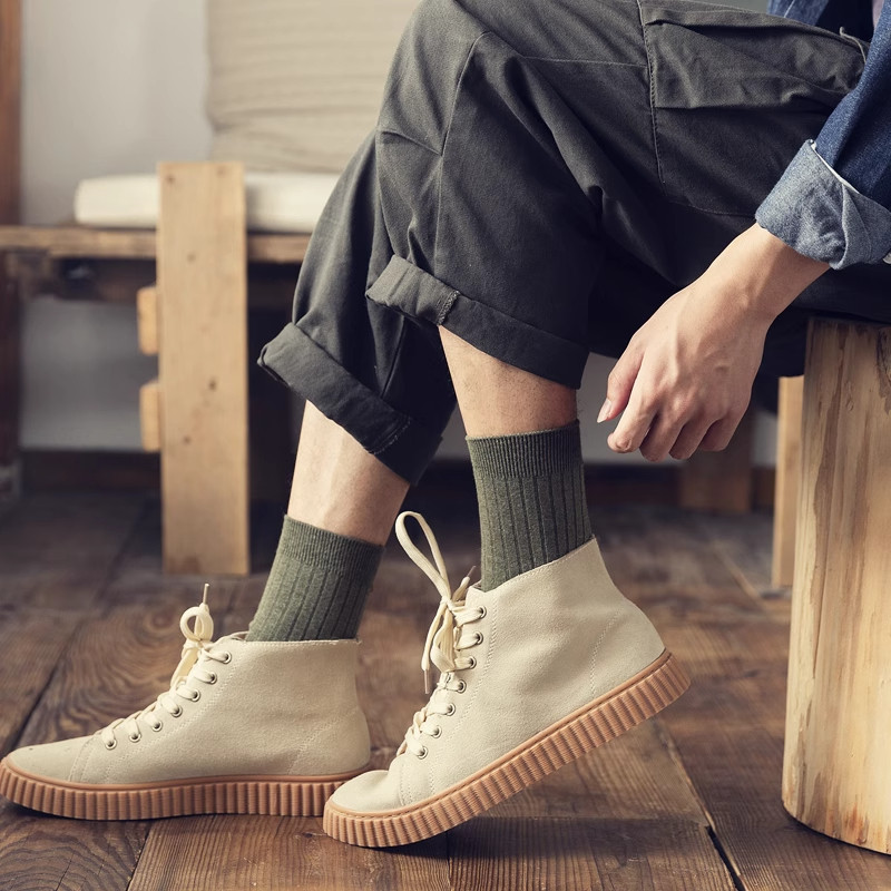 袜子男纯棉秋冬防臭吸汗诸暨男士中筒男袜春秋商务复古棉线长袜,淘宝优惠券,粉丝福利购,淘宝优惠卷