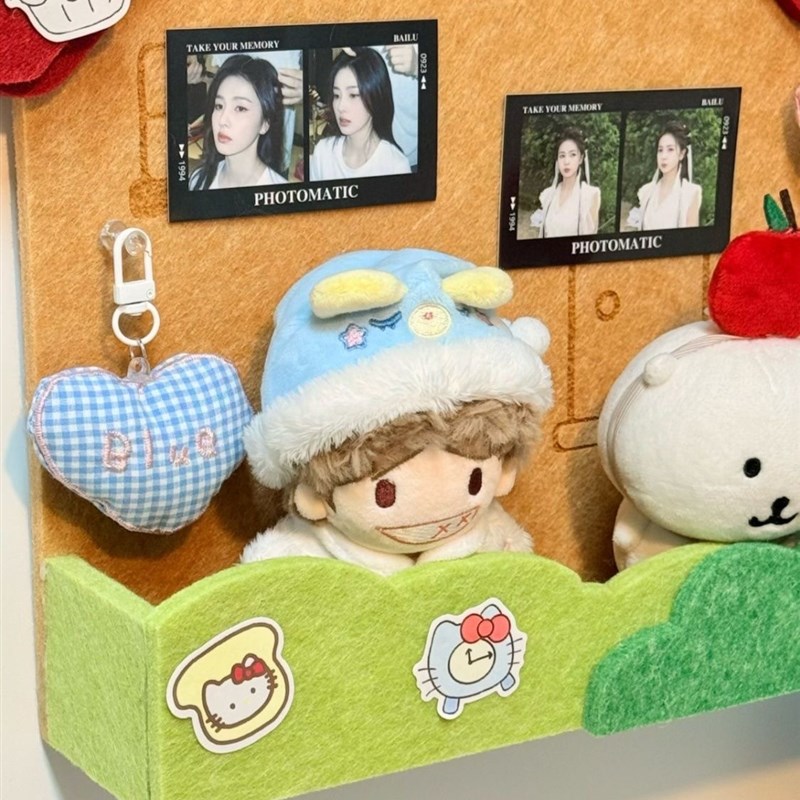 可爱小房子毛毡卡通软木板新款装饰照G片墙面墙免打孔留言板不伤 - 图3