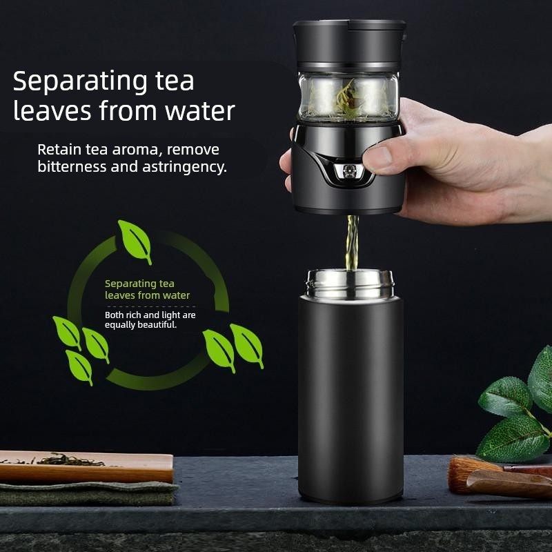 礼品男士商务茶水分离泡茶杯304不锈钢保温杯子车载双层玻璃水杯,淘宝优惠券,粉丝福利购,淘宝优惠卷