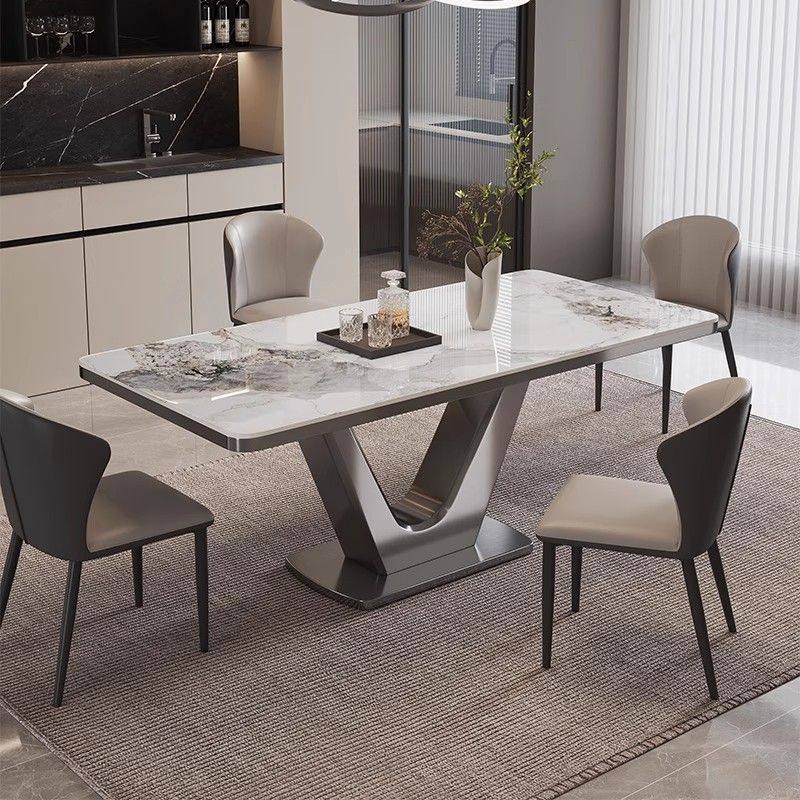 塞纳春天意式轻奢客厅小户型岩板餐桌餐椅现代简约长方形饭厅桌子,淘宝优惠券,粉丝福利购,淘宝优惠卷