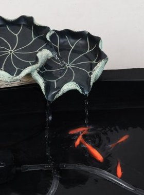 流水摆件鱼缸客厅小型造景装饰循环水招财办公室落地景观开业礼物