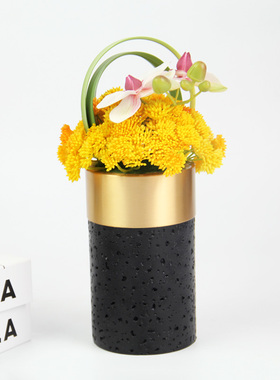 售楼部别墅样板间家居卖场装饰品摆设客厅托盘花艺纸巾盒摆件