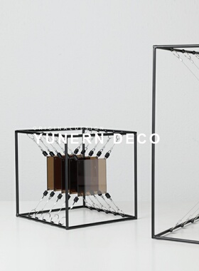 现代样板房间创意亚克力金属艺术品摆件家居客厅书房电视柜装饰品