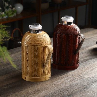竹编热水瓶家用老式传统真空热水壶玻璃内胆复古开水瓶茶室保温瓶,淘宝优惠券,粉丝福利购,淘宝优惠卷