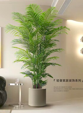 大型落地c摆件玄关装饰品电视柜高级仿生客厅仿真绿植散尾葵假盆