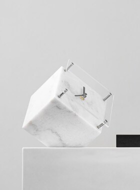 Rzone 现代轻奢大理石时钟办公室装饰摆件工艺品客厅酒柜高档摆设