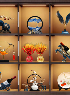 新中式装c饰摆件轻奢家居客厅餐边电视柜入门玄关乔迁新居礼品