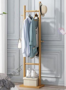 落地挂衣架子简易衣帽架立式卧室置物架家用房间室内挂包收纳架