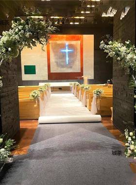 婚庆牛角们花艺拱门户外坪婚礼羊角们鲜花拱门花架道具月亮门架