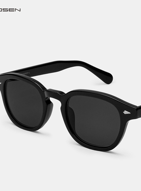 时尚复古小脸显瘦黑色方框户外简约近视太阳镜百搭板材防晒墨镜