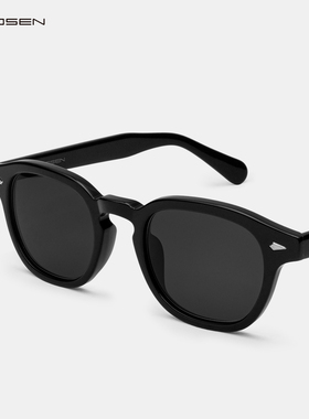 时尚复古小脸显瘦黑色方框户外简约近视太阳镜百搭板材防晒墨镜