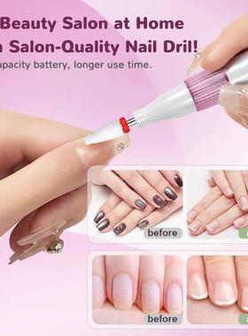 美甲打磨机充电款蓄电卸甲机专业卸指甲磨头手持便携电动磨甲锂电