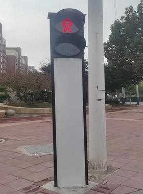 一体式人行交通信号灯杆红绿灯屏行人过街交通信号诱导屏