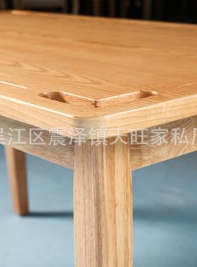 实木简约餐桌椅养老院餐桌椅适老化橡胶木餐桌椅千岩适老化家具