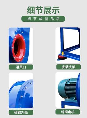 高压离心通风机9-26A系列防腐防锈防爆强制通风物料输送低振低噪