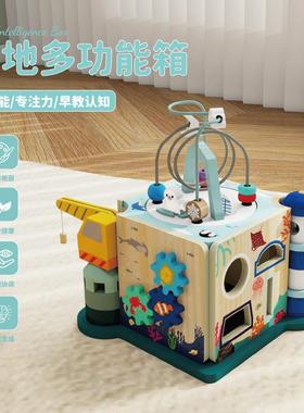 大号多功能串珠男孩宝宝婴儿玩具儿童早教益智力动脑绕珠百宝箱