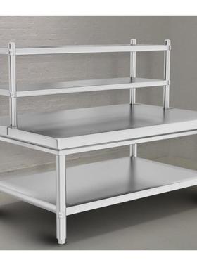 6E3X加厚304不锈钢工作台饭店厨房操作台烘焙揉面切菜桌子长方形