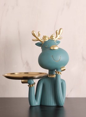 入户钥匙收纳摆件轻奢高级感门口鞋柜装饰品客厅玄关桌面乔迁礼物