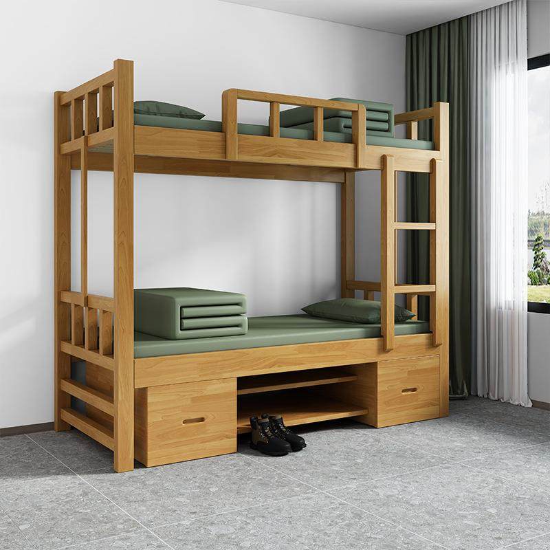 实木制式营具双层床公寓上下铺组合高低床宿舍床单人床带底柜,淘宝优惠券,粉丝福利购,淘宝优惠卷