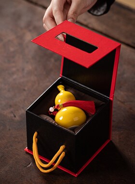 创意陶瓷福禄招财葫芦摆件家居客厅桌面装饰品办公室乔迁新居礼物