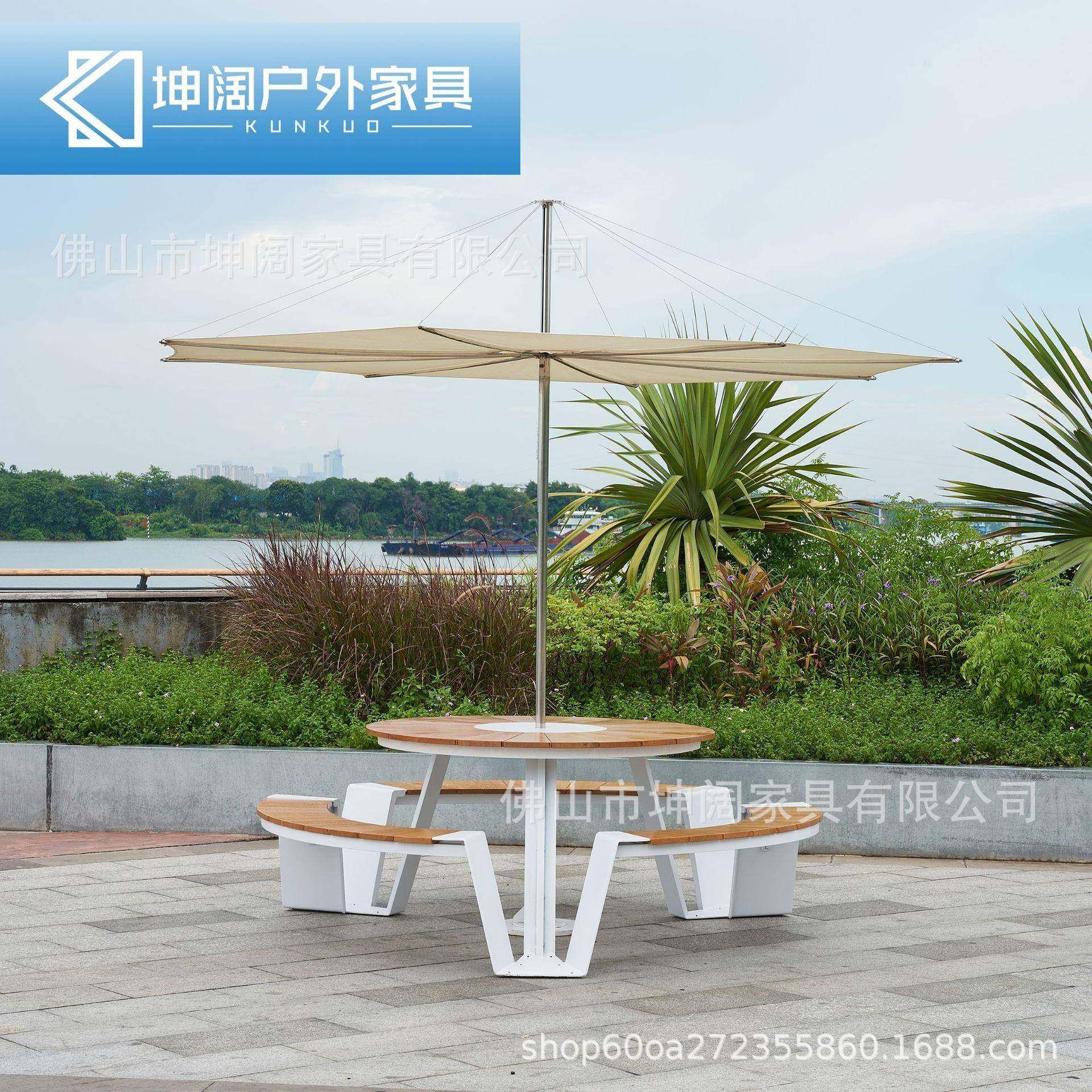 户外连体桌椅户外庭院连体桌椅公共场所公园椅卡座公园组合,淘宝优惠券,粉丝福利购,淘宝优惠卷