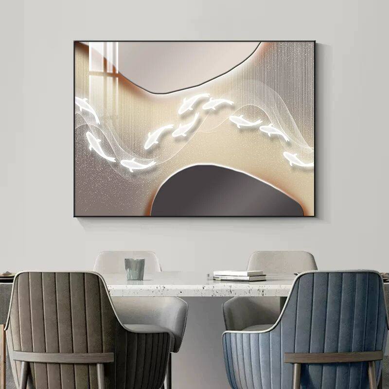 北欧轻奢餐厅装饰画现代简约饭厅单幅餐桌背景墙挂画高档客厅壁画,淘宝优惠券,粉丝福利购,淘宝优惠卷