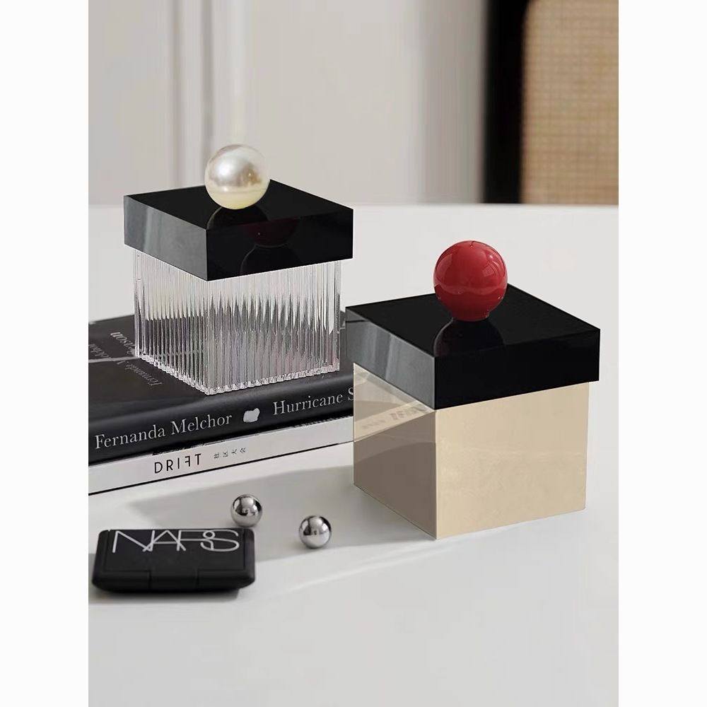 轻奢高档家用梳妆台化妆品口红棉棒盒子亚克力化妆棉收纳盒棉签盒,淘宝优惠券,粉丝福利购,淘宝优惠卷