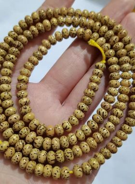 天然迷你项链陈籽星月菩提小星月菩提子黄金籽4*6m男女佛珠手链厂