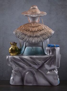 新款姜太公神像树脂家用供奉姜子牙姜太公钓鱼封神榜姜尚佛像摆件