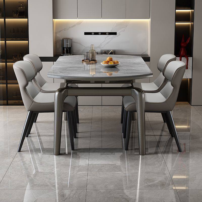 意式极简岩板餐桌椅组合钢琴烤漆轻奢家用伸缩折叠小户型吃饭桌子,淘宝优惠券,粉丝福利购,淘宝优惠卷