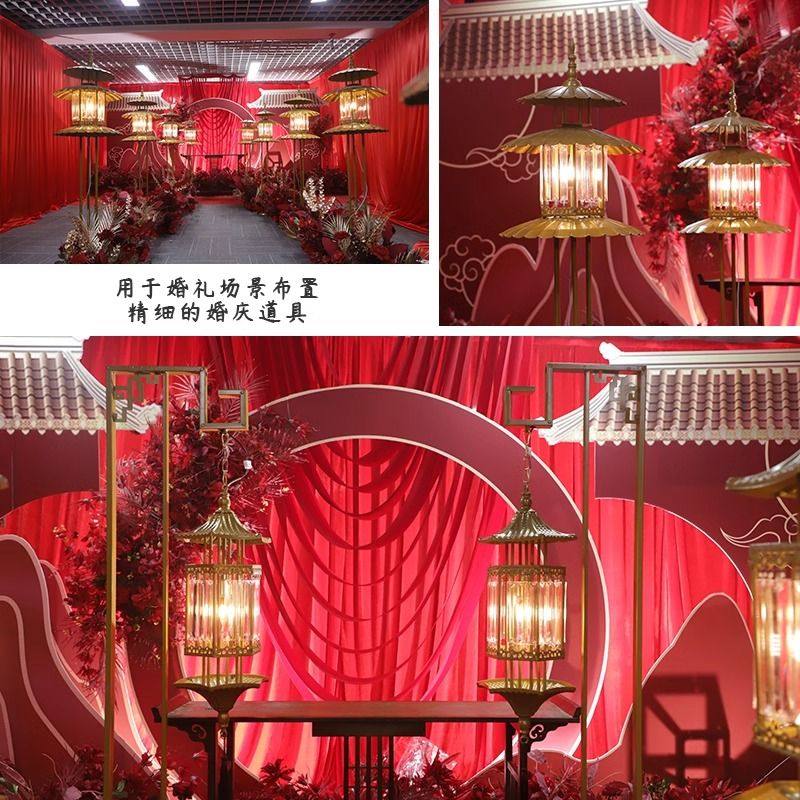 中式古风婚庆路引灯新款国风汉唐宫灯发光水晶灯笼婚礼现场装饰灯,淘宝优惠券,粉丝福利购,淘宝优惠卷