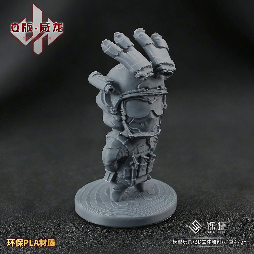 铄捷 三角洲周边干员威龙人物手办游戏周边公仔Q版玩偶摆件3D打印,淘宝优惠券,粉丝福利购,淘宝优惠卷