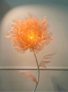 (成品)落地真丝欧根纱手工材料包落地摆件巨型花布艺小清新卧室