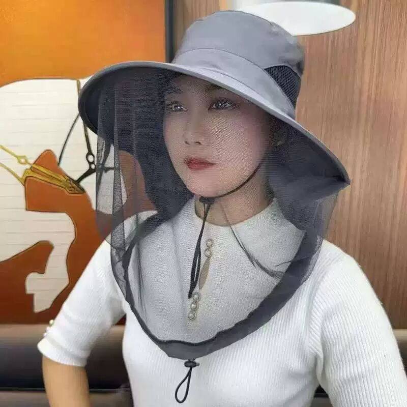 夏季户外防蚊帽男女钓鱼帽遮阳防晒帽透气网纱面罩夜钓防虫养蜂帽,淘宝优惠券,粉丝福利购,淘宝优惠卷