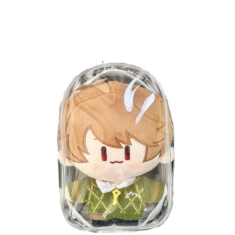 15cm20cm棉花娃娃痛包加厚版高透毛绒玩偶外出防尘晒娃包PVC透明 - 图3