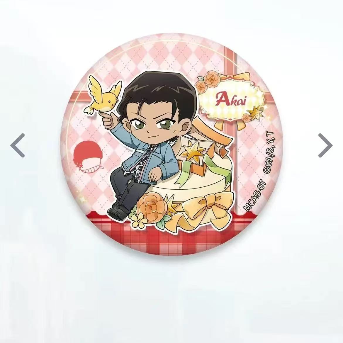 名侦探柯南周边亮闪吧唧徽章工藤新一毛利兰怪盗基德吉田步美谷子 - 图3