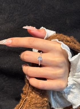 Star Ray可转动行星戒指 纯银星球钥戒设计 高碳钻尾戒小众高级感