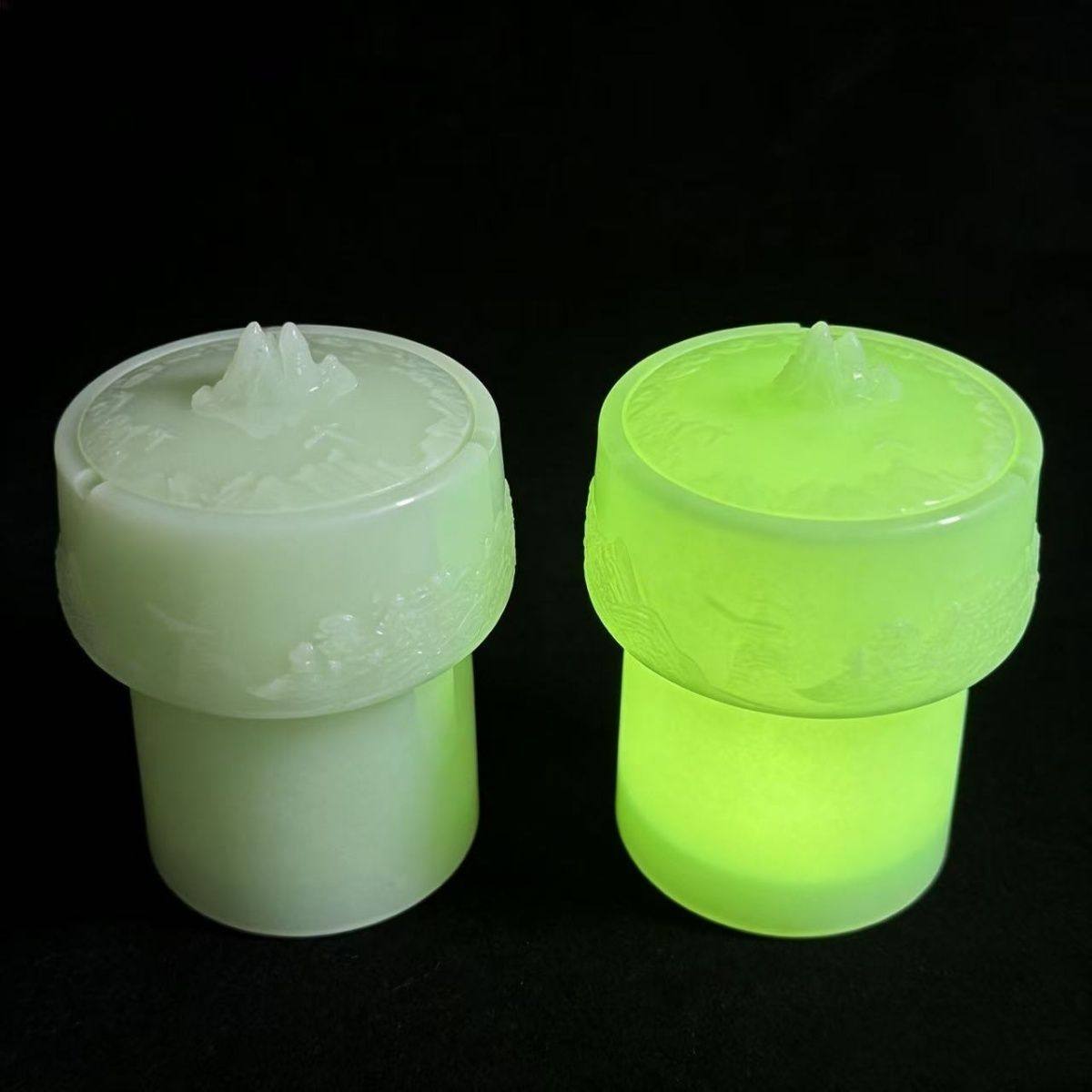 烟灰缸热卖款夜光创意个性高档浮雕山峦烟灰缸茶几摆件大号带盖,淘宝优惠券,粉丝福利购,淘宝优惠卷