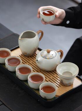 黄汝窑旅行茶具套装家用功夫户外便携式喝茶2025新款盖碗茶杯茶壶